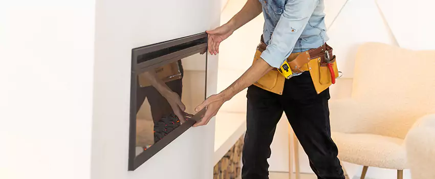 Metal Fireplace Installation in Redding, California