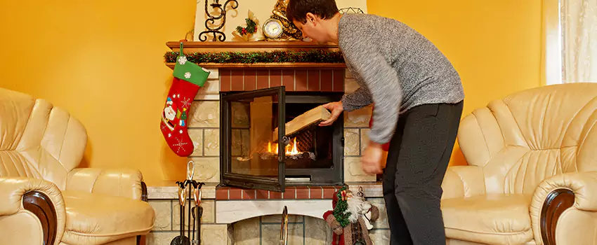 Rusted Metal Fireplace Restoration in Redding, California